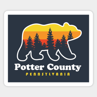 Potter County Pennsylvania Bear Hunting Camping Magnet